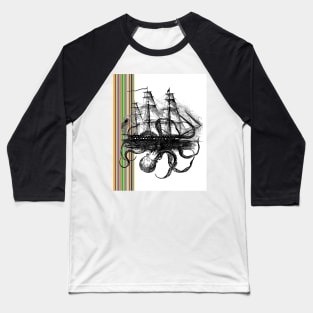 OctoShip with Stripes Baseball T-Shirt